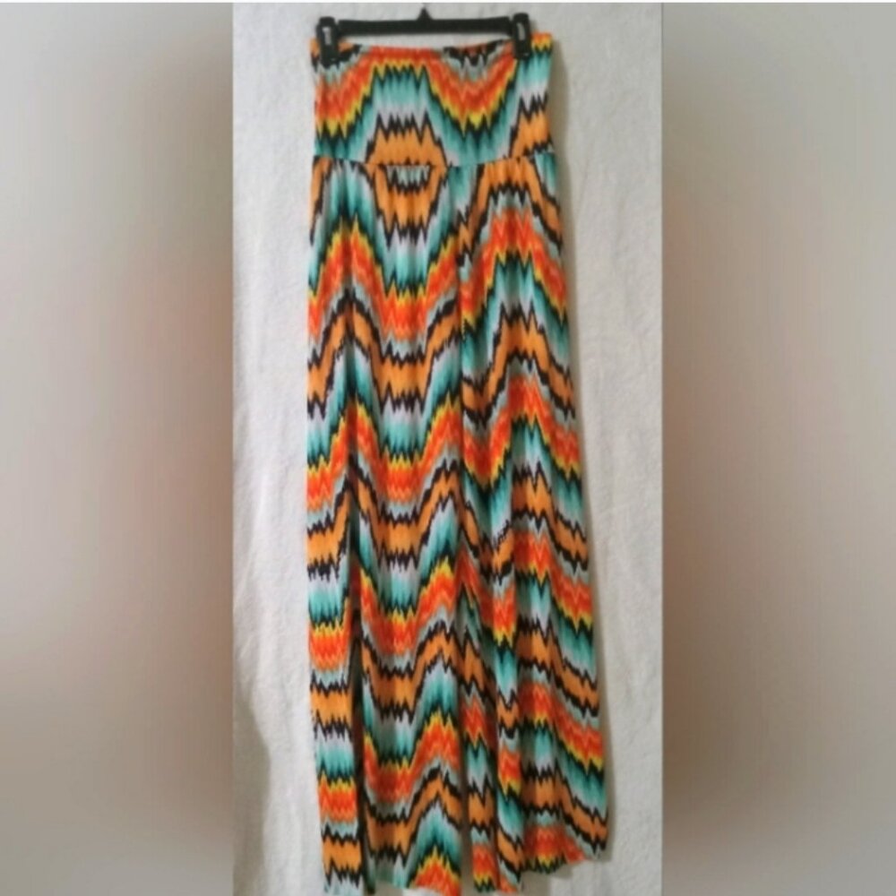 Multicolor wide leg pants